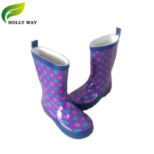Kids Warm Rain Boots Dot Pattern